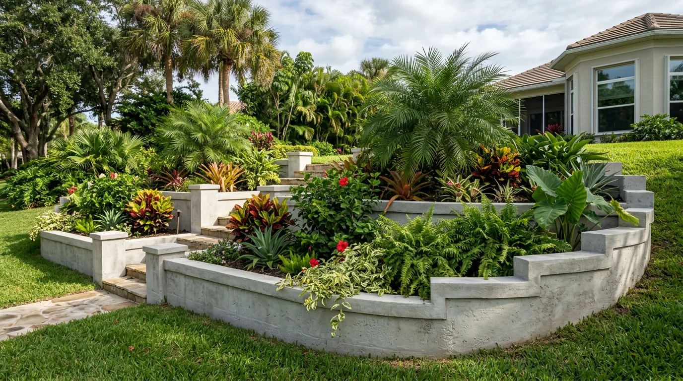 Concrete Retaining Walls for Florida Landscapes